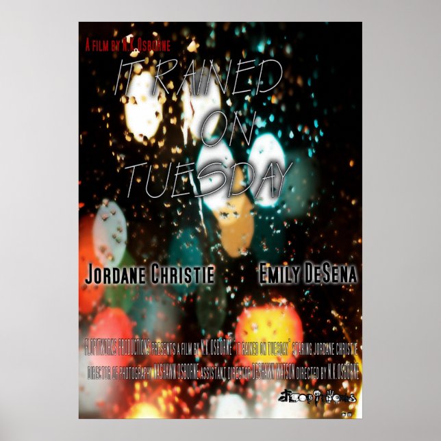 Choveu na terça-feira, Poster (Frente)