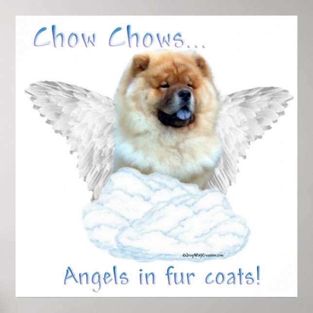 Chow Angel na fur Casaco Poster (Frente)