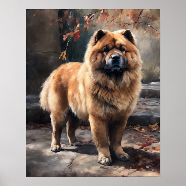 Chow Chow Dog Art Impressão (Frente)
