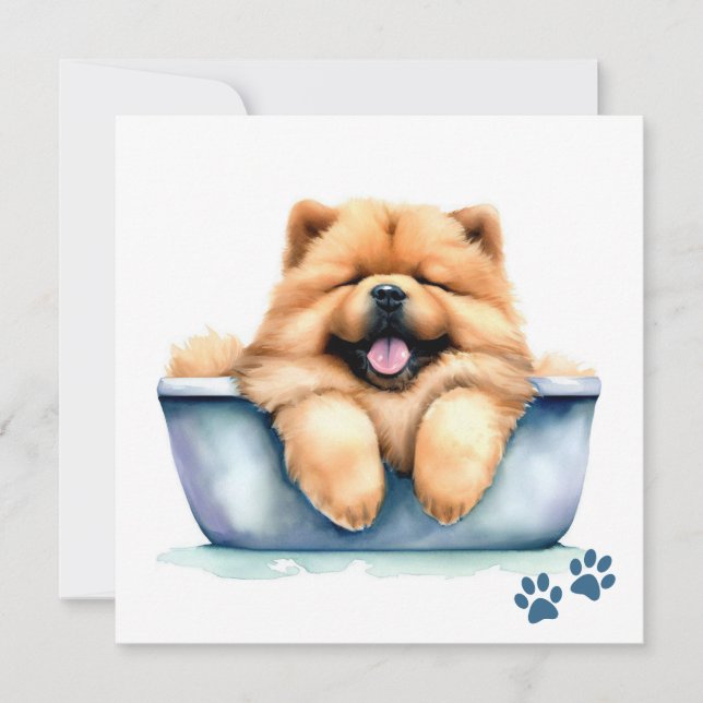 Chow Chow Dog Card (Frente)