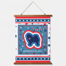 Chow Chow Stars Red White e Blue 4 de julho