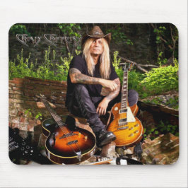 Chris Caffery Sentado com Guitars Mouse Pad