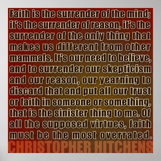 Chris Hitchens Surrender of Reason (Reds) Poster (Frente)