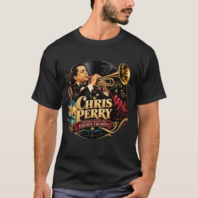 Chris Perry — Camiseta da Trombeta Dourada (Frente)