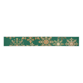 Christams Gold and Green Snowflake Wrapping paper