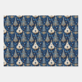 Christbaum, Rot, Grün, blau, Edelsteine, festliche