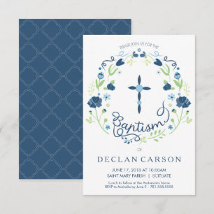 Christening, Baptism Convite para Meninos Convidar
