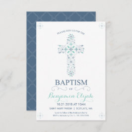 Christening, Convite Baptism - Convite para Menino