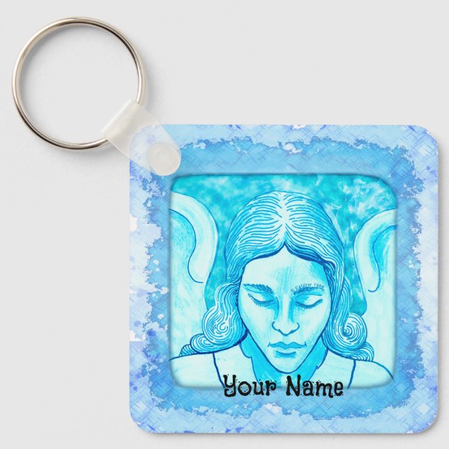 Christian Angel Head Sketch Chaveiro (Frente)