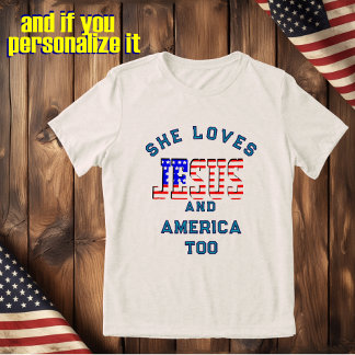 Christian custom template loves Jesus and America