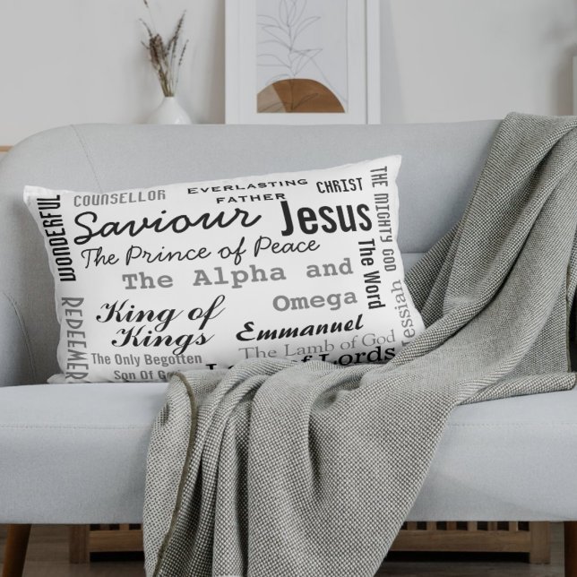 Christian Dezessete Nomes de Jesus (In situ, Jesus Names pillow case (pillow filling not included))