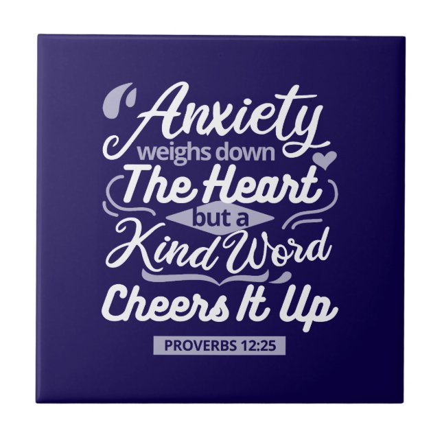 Christian Encouragement Quote – Anxiety & Kindness (Frente)