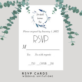 Christian Floral Dois Torna-Se Um RSVP De Casament