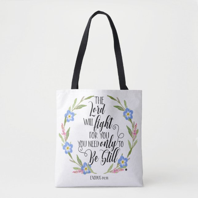  Christian Floral – “The Lord Will Fight Tote (Frente)