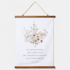 Christian Floral Wall Art Isaiah 40:8