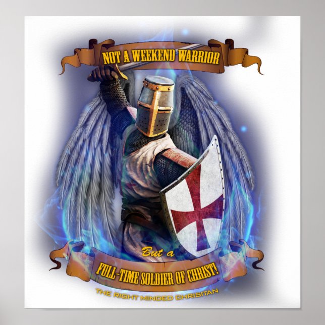 Christian Knight Soldier Poster (Frente)