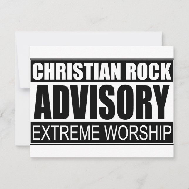 Christian Rock Advisory. (Frente)