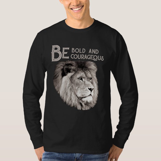 Christian Top Lion Be Bold Courageous Scripture Bi (Frente)