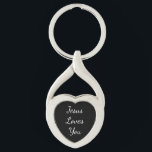 Christian Wedding Jesus ama você Chaveiro<br><div class="desc">O Casamento Cristão Jesus ama-te, Chaveiro, dá um presente de casamento para os lembrar do dia.</div>