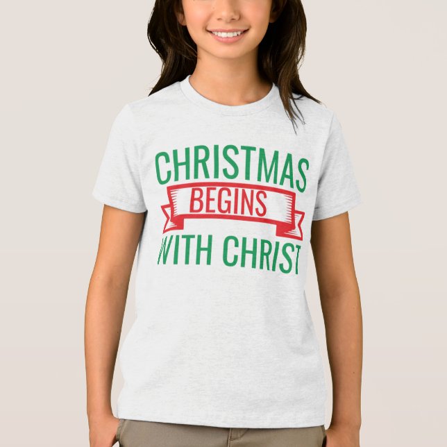 Christmas Begins with Christ-15523 T-Shirt Hoodie (Frente)