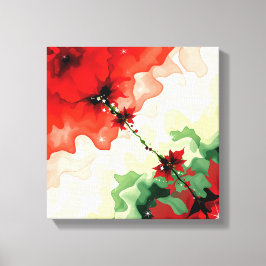 Christmas Bloom Frequencies Premium Wrapped Canvas