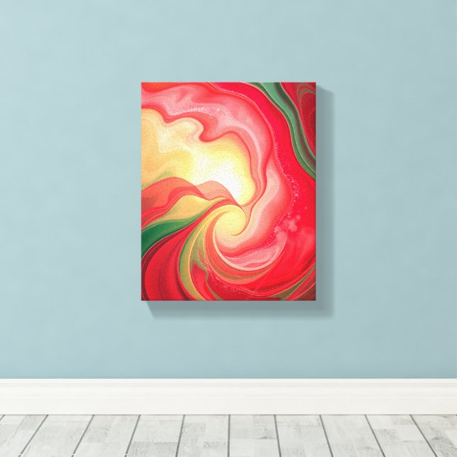 Christmas Bloom Frequencies Premium Wrapped Canvas (Insitu(piso de madeira))