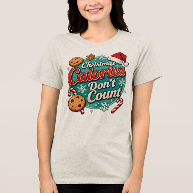 Christmas Calories Don’t Count Funny Santa Claus  (Frente)