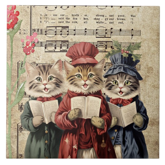 Christmas Caroling Cats (Frente)