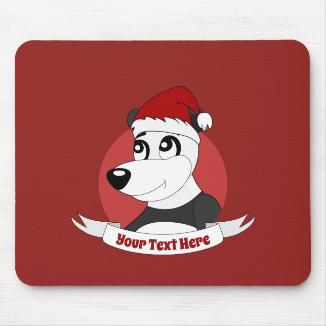 Christmas cartoon with cute panda bear mouse pad (Frente)
