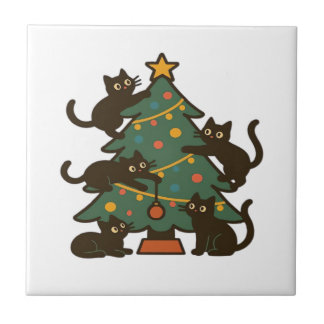 Christmas Cats Around The Tree Holiday Classic