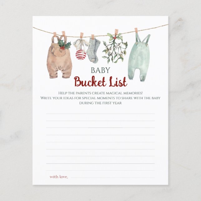 Christmas Clothes Baby Bucket List (Frente)