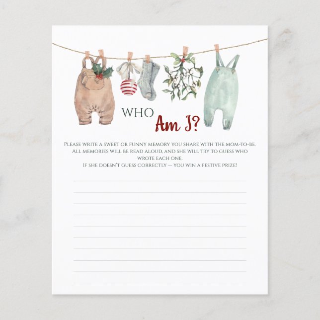 Christmas Clothes Who Am I? (Frente)