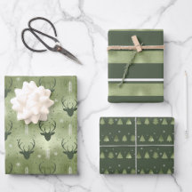 Christmas Deer Antler, Stripes e Fir Trees ID864