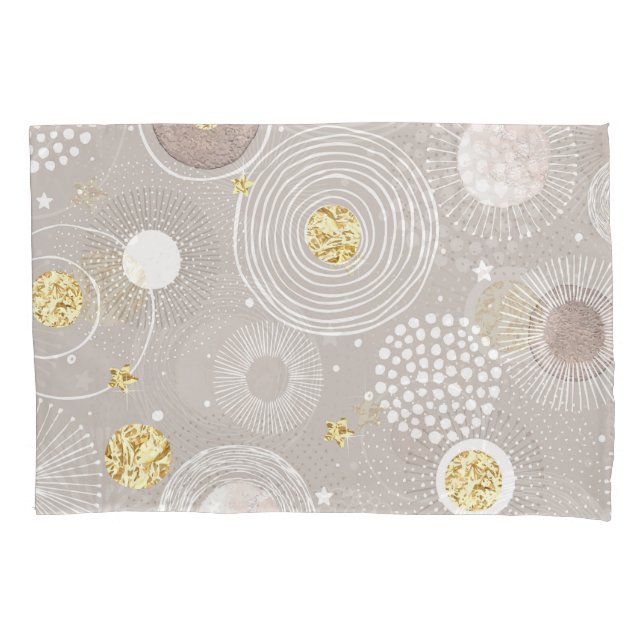 Christmas doodles: golden foil background. (Frente)