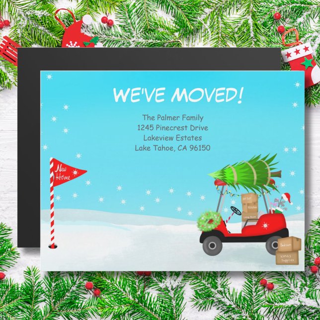Christmas Golf Cart With Moving Boxes Golf  (Criador carregado)