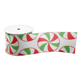 Christmas Green and Red Candy Cane Gift Ribbon