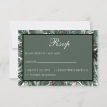 Christmas Greenery RSVP card
