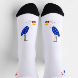Christmas Heron Crew Socks