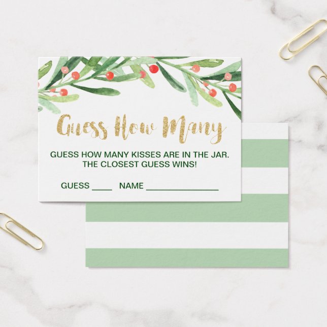 Christmas Holly Wreath Adivinha Quantos Cartões De (Escritótio)