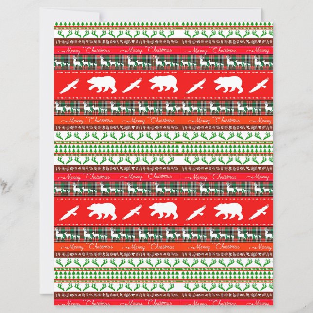 Christmas in the woods christmas craft paper (Frente)
