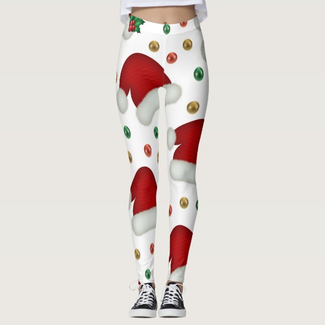 Christmas Leggings – Festive Holiday Pattern  (Frente)