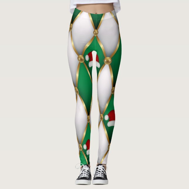 Christmas Leggings – Festive Holiday Pattern  (Frente)