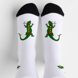 Christmas Lizard Crew Socks