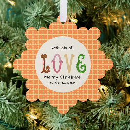 Christmas Love Modern Typography Personalized 