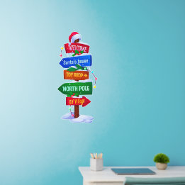 Christmas North Pole Sign Board