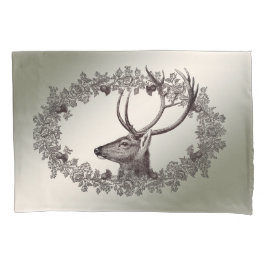 Christmas Party Floral Reindeer Golden Winter