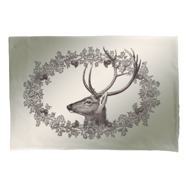 Christmas Party Floral Reindeer Golden Winter (Frente)