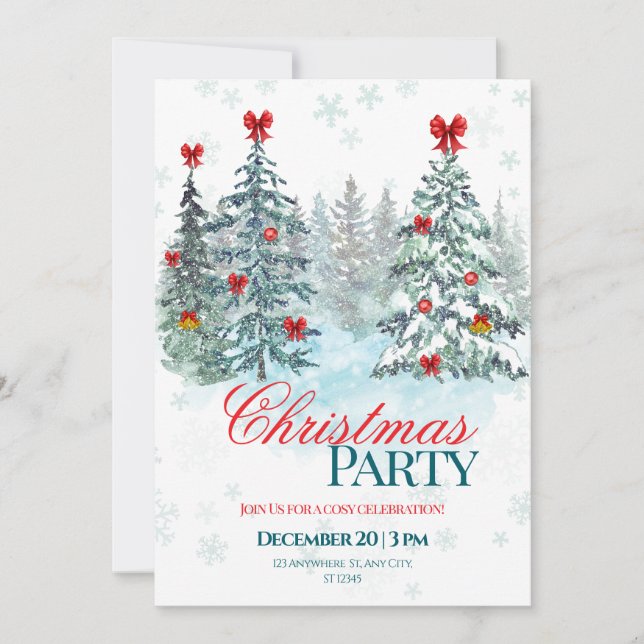Christmas Party Invitation | Holiday Celebration (Frente)