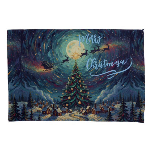 Christmas Pillowcase Standard 20x30 Starry Night (Frente)