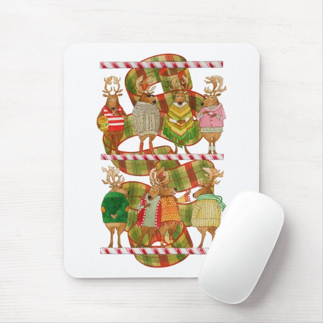 CHRISTMAS REINDEER Mousepad (Com mouse)